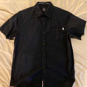 Spyder Short Sleeve Black Button Down